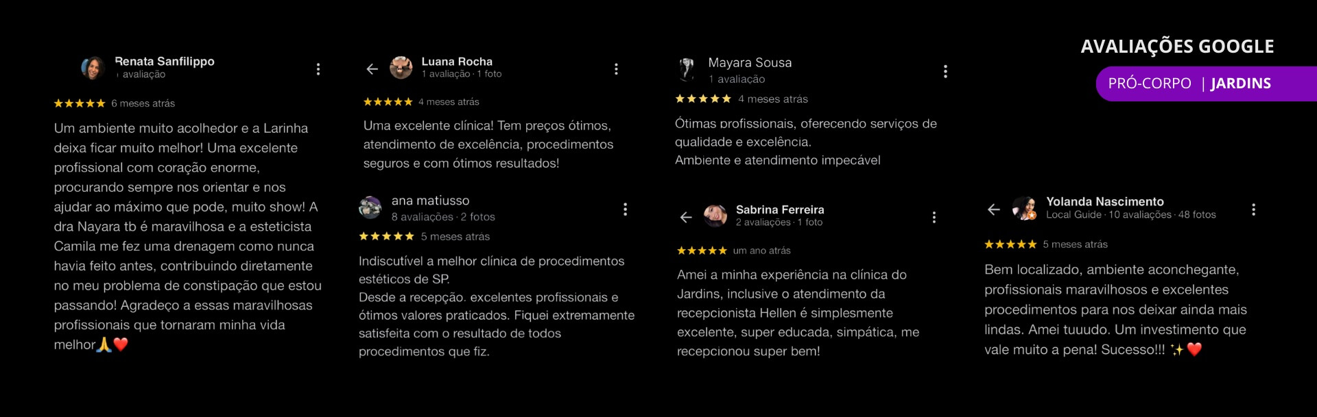 Avaliações Google 1
