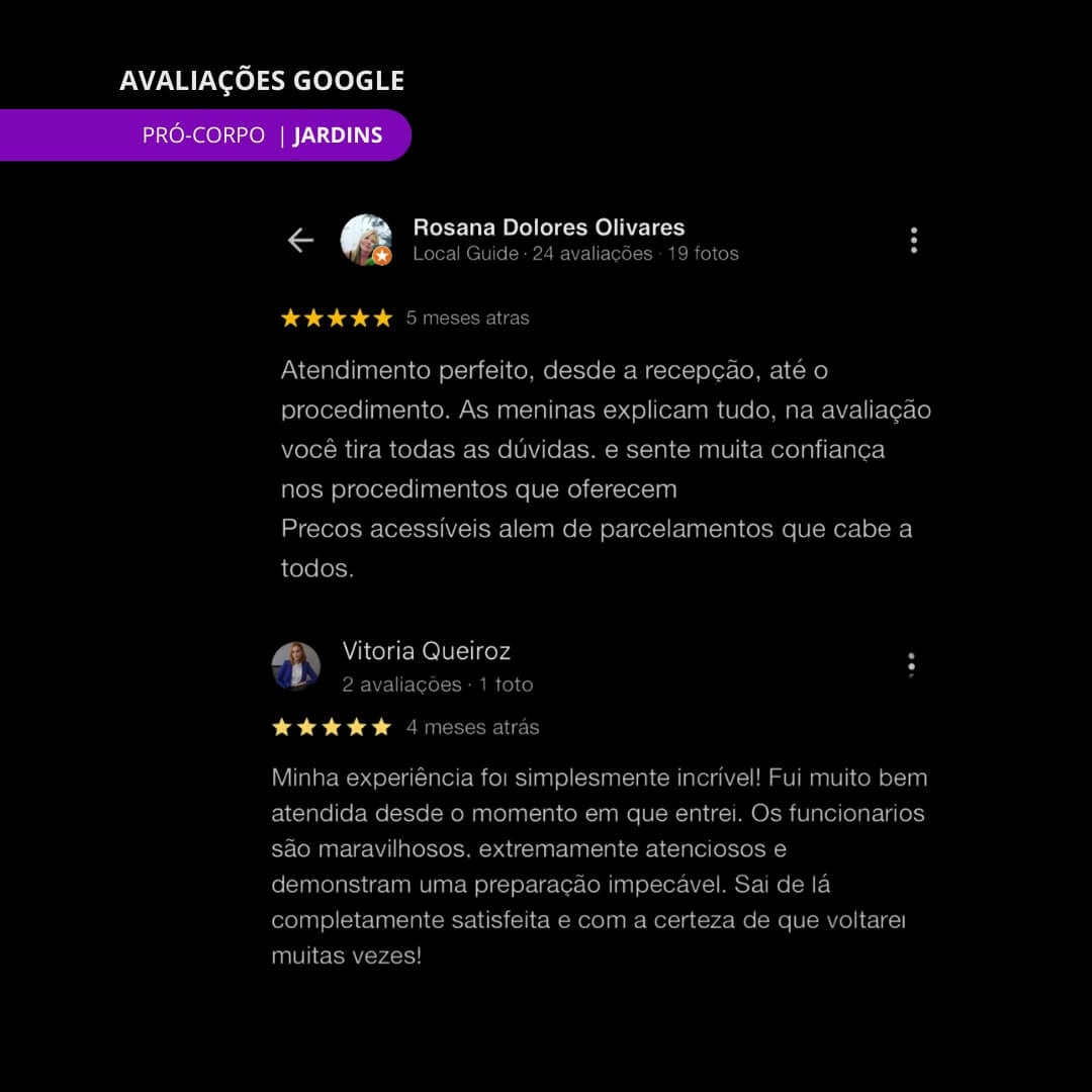 Avaliações Google 6