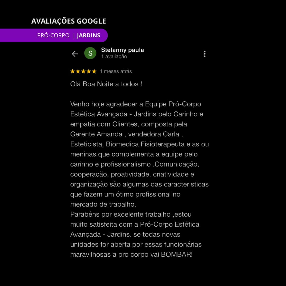 Avaliações Google 7