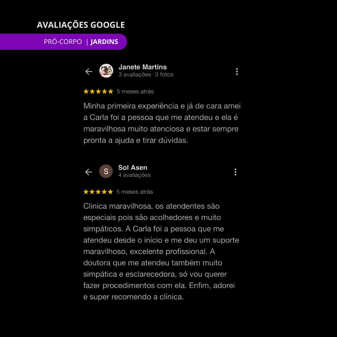 Avaliações Google 8