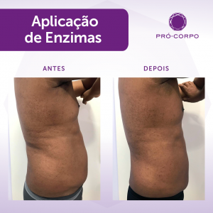 Aplicação de Enzimas Antes e Depois